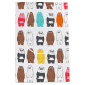 Wir sind Bärenbären bunten Bärenmustern Mittlere Geschenktüte (Vorderseite)