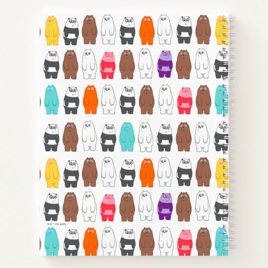 Wir sind Bärenbären bunten Bärenmustern Notizblock (Rückseite)