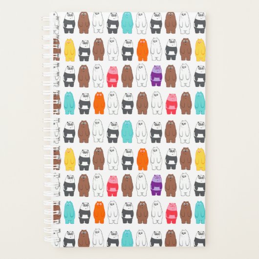 Wir sind Bärenbären bunten Bärenmustern Planer (Vorderseite)