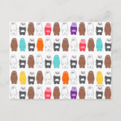 Wir sind Bärenbären bunten Bärenmustern Postkarte (Vorderseite)