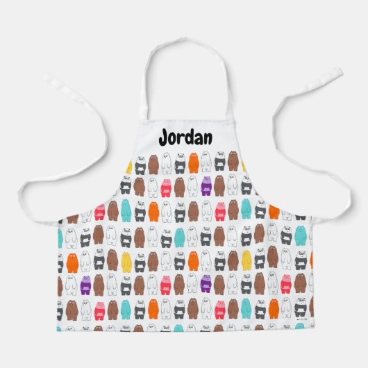 Wir sind Bärenbären bunten Bärenmustern Schürze (Vorderseite)