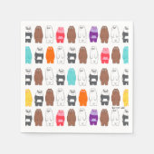 Wir sind Bärenbären bunten Bärenmustern Serviette (Vorderseite)