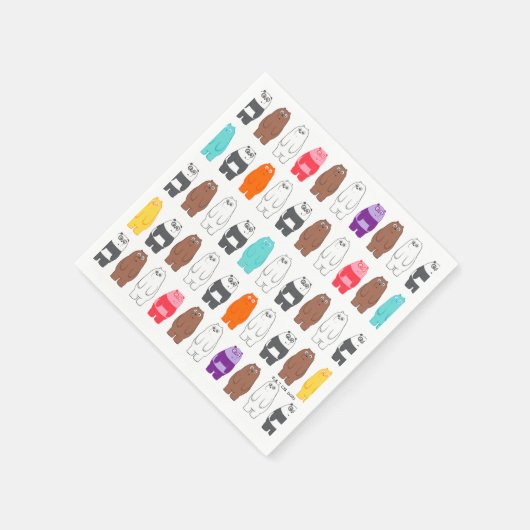 Wir sind Bärenbären bunten Bärenmustern Serviette (Ecke)