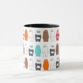 Wir sind Bärenbären bunten Bärenmustern Tasse (Zentrum)