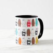 Wir sind Bärenbären bunten Bärenmustern Tasse (VorderseiteRechts)