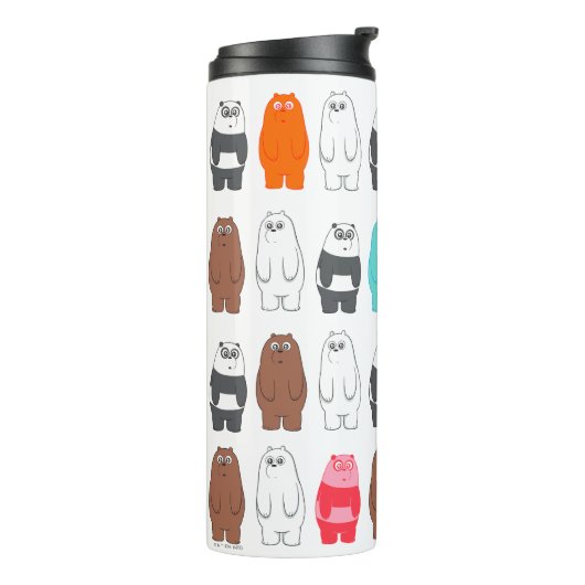 Wir sind Bärenbären bunten Bärenmustern Thermosbecher (Nach links gedreht)