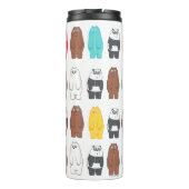 Wir sind Bärenbären bunten Bärenmustern Thermosbecher (Rückseite)