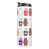 Wir sind Bärenbären bunten Bärenmustern Thermosbecher (Nach rechts gedreht)