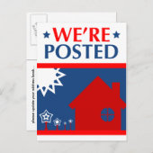 wir sind bekannt gegeben : Pop Zuhause Ankündigungspostkarte (Vorne/Hinten)