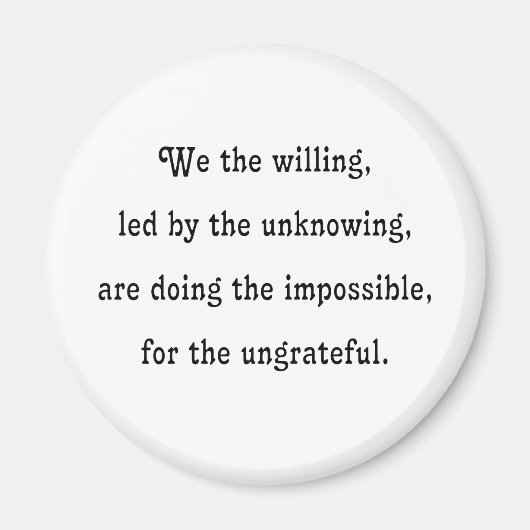 Wir sind bereit magnet (Vorne)