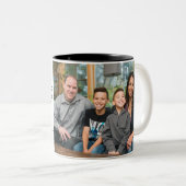 Wir sind besseres zusammen Name-u. Familien-Foto Zweifarbige Tasse (VorderseiteRechts)