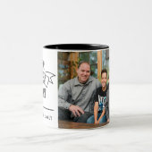 Wir sind besseres zusammen Name-u. Familien-Foto Zweifarbige Tasse (Mittel)