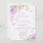 Wir sind bezaubert, Sie mit einem Baby-Duschmädche Einladung (Vorderseite)