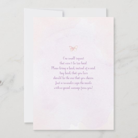 Wir sind bezaubert, Sie mit einem Baby-Duschmädche Einladung (Rückseite)