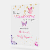 Wir sind bezaubert, Sie mit einer Schmetterlingswa Acrylschild (Winkel)