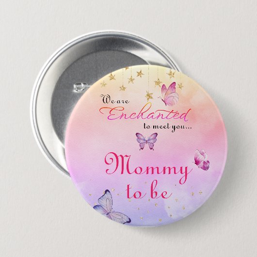 Wir sind bezaubert, Sie mit einer Schmetterlingswa Button (Vorne & Hinten)