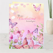 Wir sind bezaubert, Sie mit einer Schmetterlingswa Dankeskarte (Rückseite)