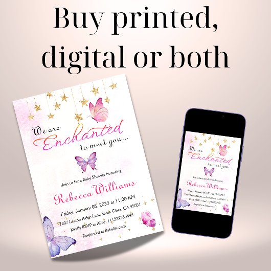 Wir sind bezaubert, Sie mit einer Schmetterlingswa Einladung