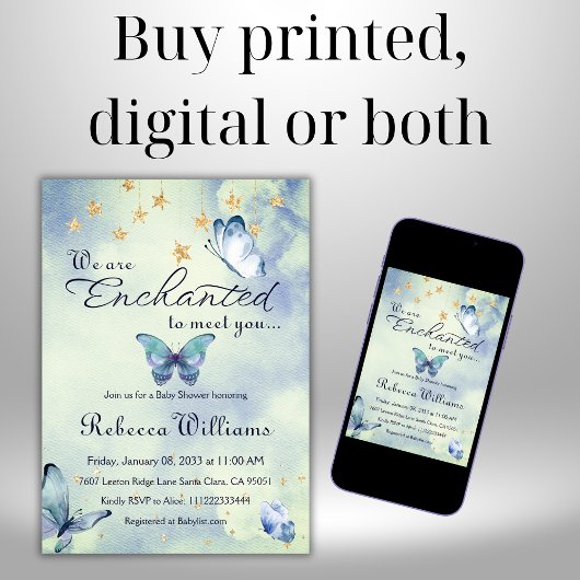 Wir sind bezaubert, Sie mit einer Schmetterlingswa Einladung