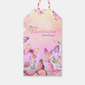 Wir sind bezaubert, Sie mit einer Schmetterlingswa Geschenkanhänger (Rückseite)