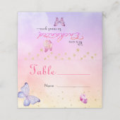 Wir sind bezaubert, Sie mit einer Schmetterlingswa Platzkarte (Außenseite Aufgefaltet)