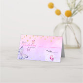 Wir sind bezaubert, Sie mit einer Schmetterlingswa Platzkarte (Rückseite)