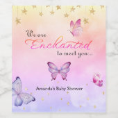 Wir sind bezaubert, Sie mit einer Schmetterlingswa Weinetikett (Einzelnes Label)