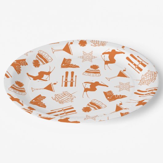 Wir sind bis zum Schnee gut Bachelorette Pappteller (Schrägansicht)