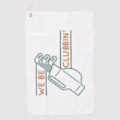 Wir sind Clubbin" Golfhandtuch (Vorderseite)