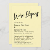 Wir sind dabei, eine minimale Handschrift mit hell Einladung (Vorne/Hinten)