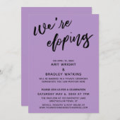 Wir sind dabei, eine moderne Handschrift Typografi Einladung (Vorne/Hinten)