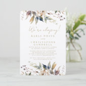 Wir sind dabei, einen bemalten Herbstleaves-Empfan Einladung (Stehend Vorderseite)