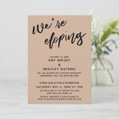 Wir sind dabei, moderne Handschriften Toasted Almo Einladung (Stehend Vorderseite)