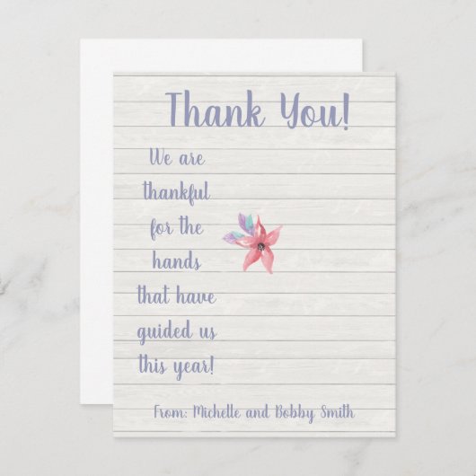 Wir sind dankbar für das Handsanisierer-Geschenk Einladung (Vorne/Hinten)