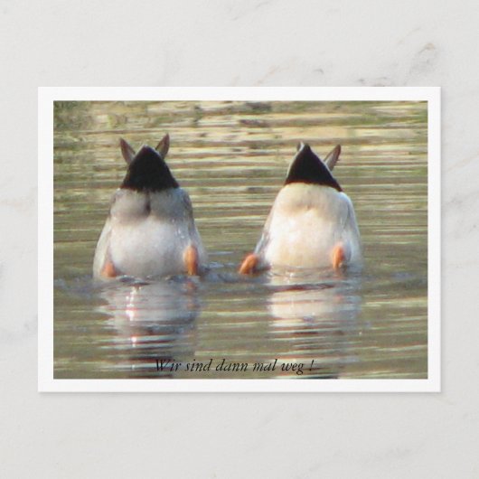 Wir sind dann mal weg! postkarte (Vorderseite)