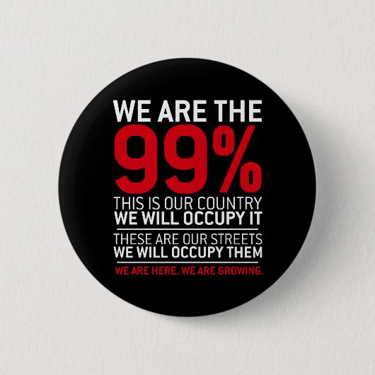 Wir sind das 99% - 99-Prozent-Occupy Wall Street Button (Vorderseite)