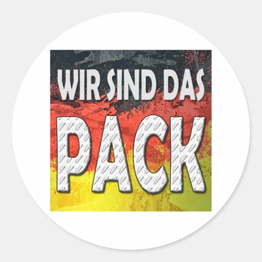 Wir sind das Pack Runder Aufkleber (Vorderseite)