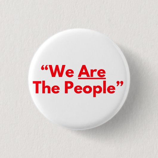 Wir sind das Volk Roter Text Taxifahrer Button (Vorderseite)