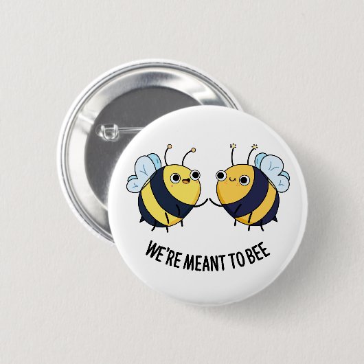 Wir sind dazu da, eine lustige Couple Bee Pun zu s Button (Vorne & Hinten)