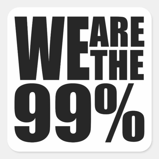 Wir sind der 99%-ige Aufkleber (Vorderseite)