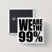 Wir sind der 99% Knopf Button (Vorne & Hinten)