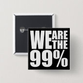 Wir sind der 99% Knopf Button (Vorne & Hinten)