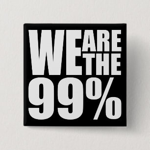 Wir sind der 99% Knopf Button