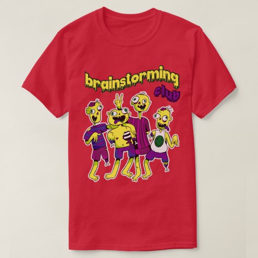 Wir sind der Brainstorming Club Angst Nervous Spoo T-Shirt (Design vorne)