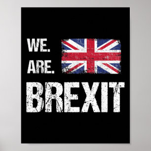 Wir sind der Brexit, die Flagge der Union, Verlass Poster