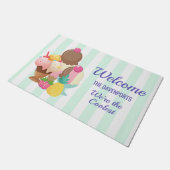 Wir sind der Coolstste Eiscreme-Empfang Fußmatte (Schrägansicht)