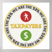 Wir sind die 53 % Steuerzahler Poster (Vorne)