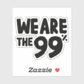 Wir sind die 99 % aufkleber (Blatt)