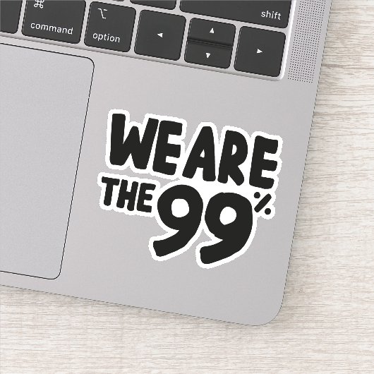 Wir sind die 99 % aufkleber (Detail)