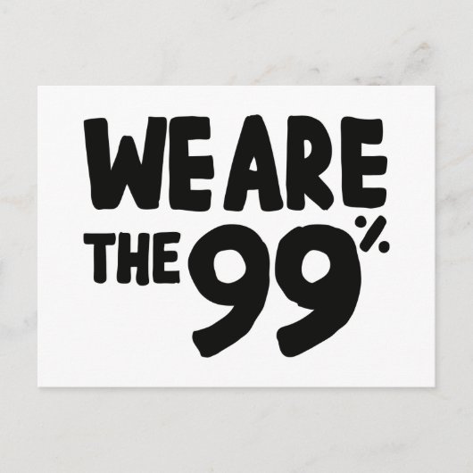 Wir sind die 99 % postkarte (Vorderseite)
